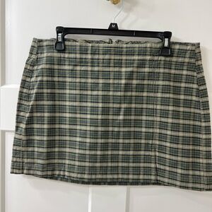 American Eagle Outfitters Green and White Mini Pencil Skirt